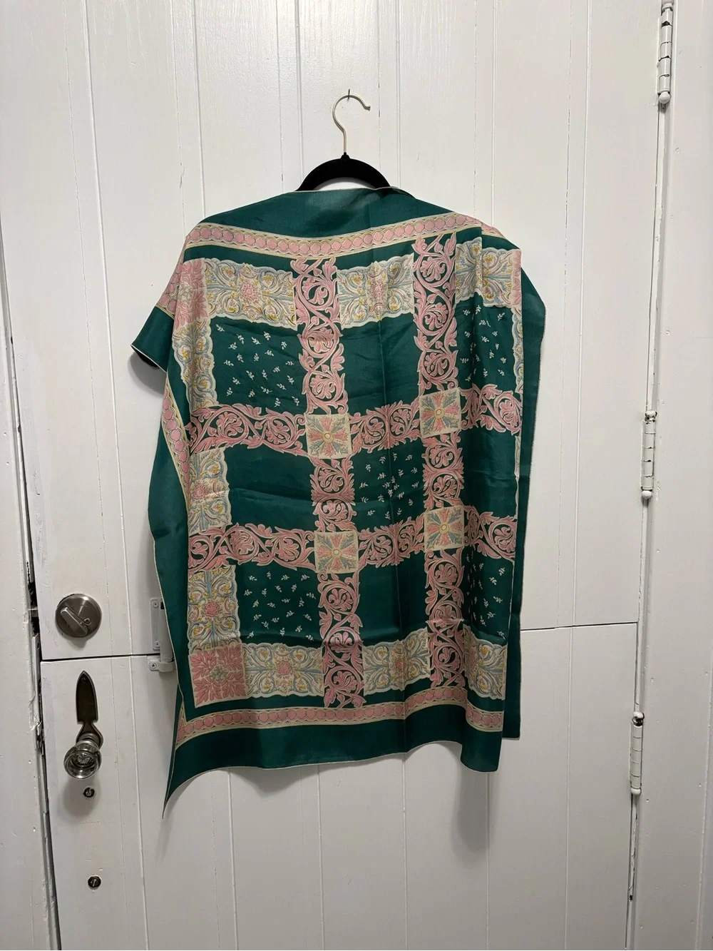 Green & Pink Patterned Scarf
